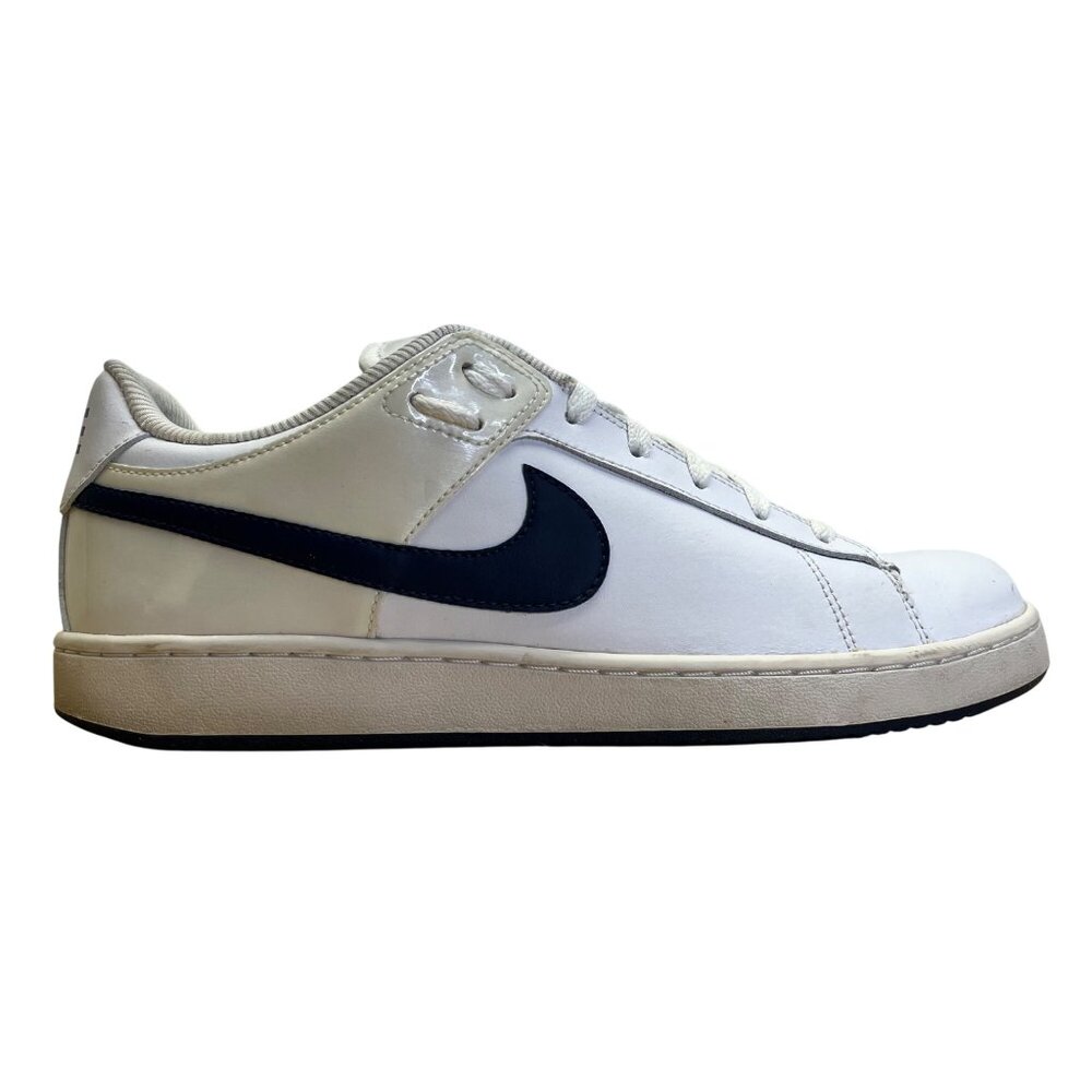 Nike Men’s White & Navy Court Tradition 2 Lace Up Sneakers Size 10.5